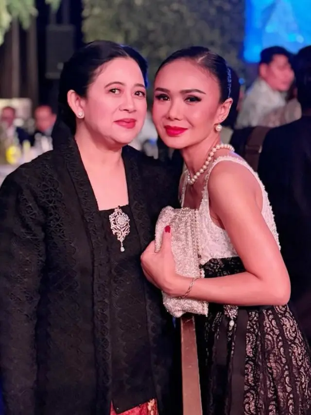 Puan Maharini saat Hadir Pernikahan Aaliyah Massaid dan Thariq Halilintar. [@yunishara36]