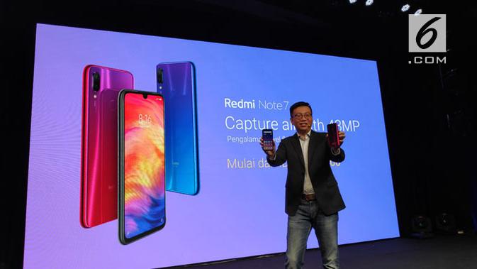 Peluncuran Redmi Note 7 di Jakarta, Kamis (21/3/2019). Liputan6.com/ Agustinus M. Damar