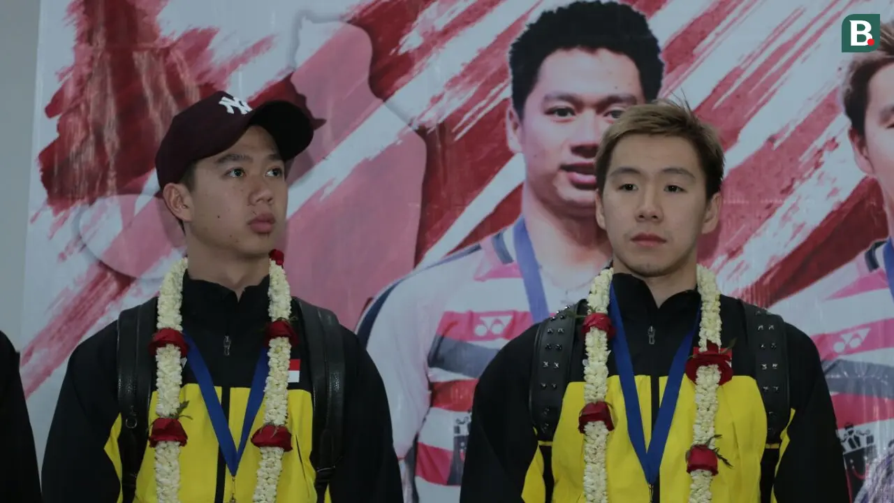 Penyambutan Kevin Sanjaya Sukamuljo/Marcus Gideon Fernaldi