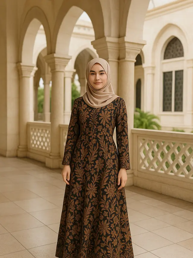 Model Gamis Dress Panjang untuk Hijaber