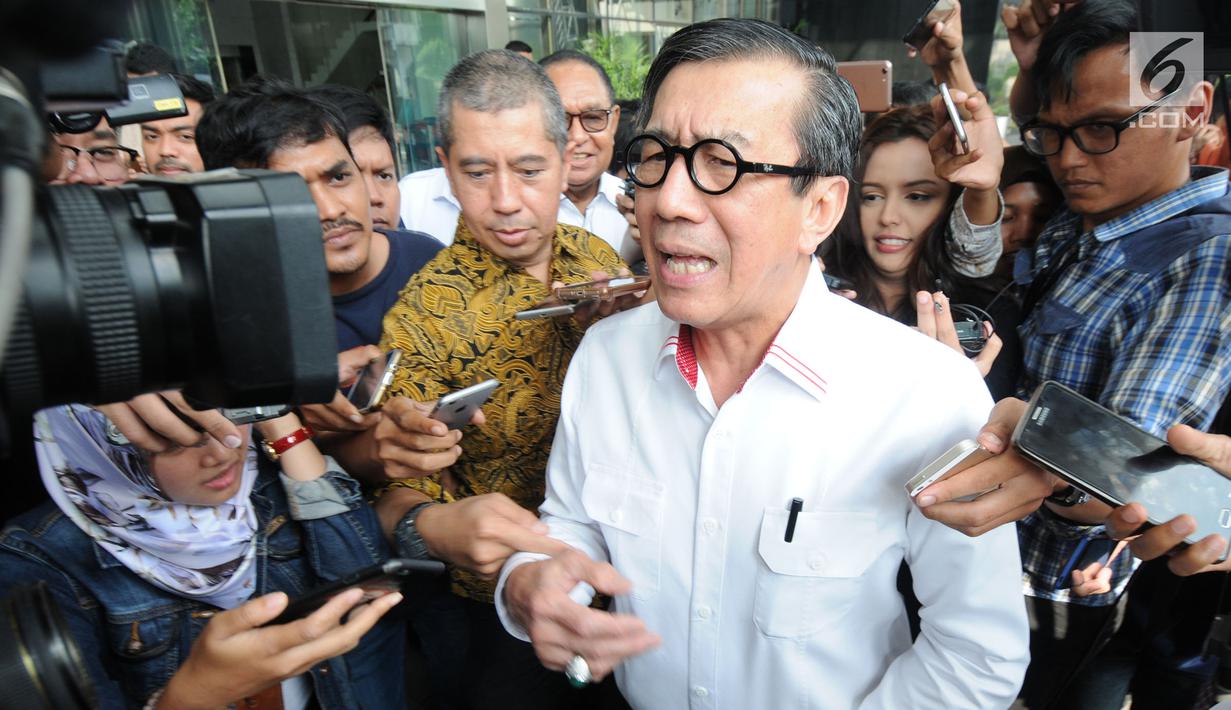 FOTO: Ekspresi Menkumham Yasonna Laoly Usai Diperiksa KPK ...
