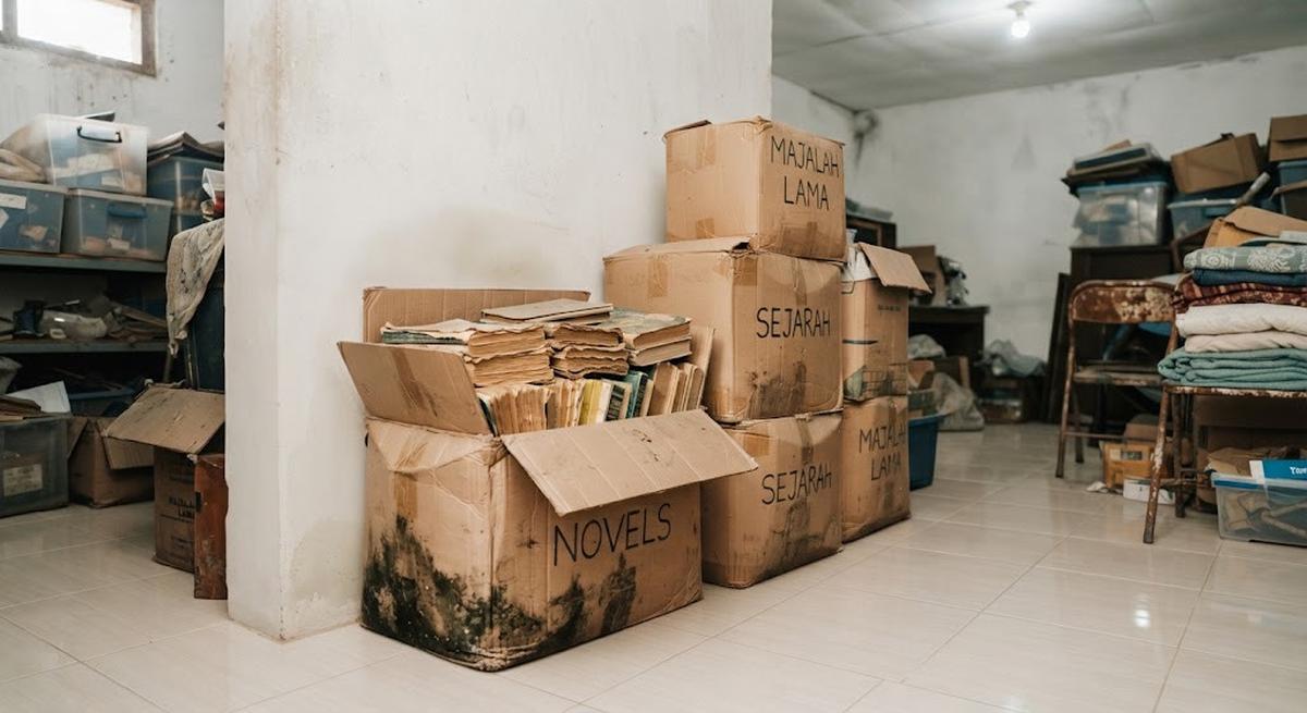 Barang di rumah yang sebaiknya tidak disimpan dalam kardus terlalu lama yakni buku