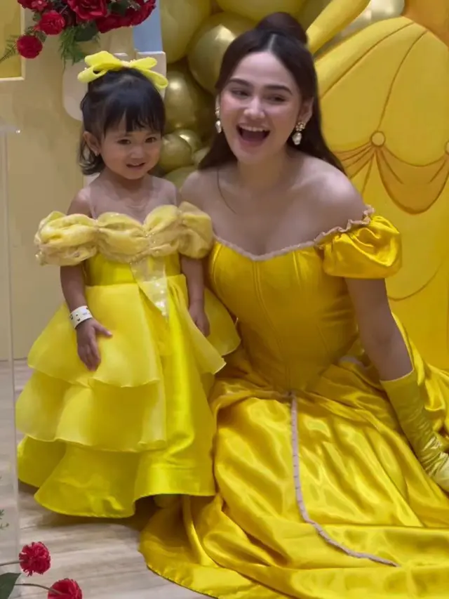 6 Potret Tampilan Cantik Paripurna Syifa Hadju Jadi Princess Belle di Ultah Anak Kesha Ratuliu, Aisha