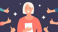 Ilustrasi memuji, pujian, salut, kagum. (Image by freepik)