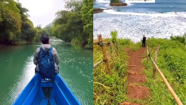Pantai Karang Gantungan di Sukabumi