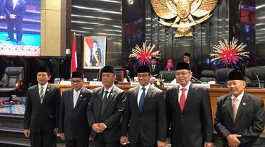Anies Baswedan dan Jajaran Pimpinan DPRD DKI Jakarta