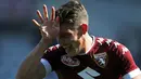 3. Andrea Belotti (Torino) - Striker 23 tahun ini menyumbang 22 gol dari 24 penampilan di Serie A. Kemampuan Jurgen Klopp memoles pemain muda membuat Liverpool layak dijadikan pelabuhan jika ingin hijrah ke Liga Inggris. (AFP/Marco Bertorello)