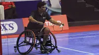 Atlet asal India salah satu peserta FOX'S Indonesia Para Badminton International 2023 yang digelar di GOR Sritex Arena, Solo.(Liputan6.com/Fajar Abrori).