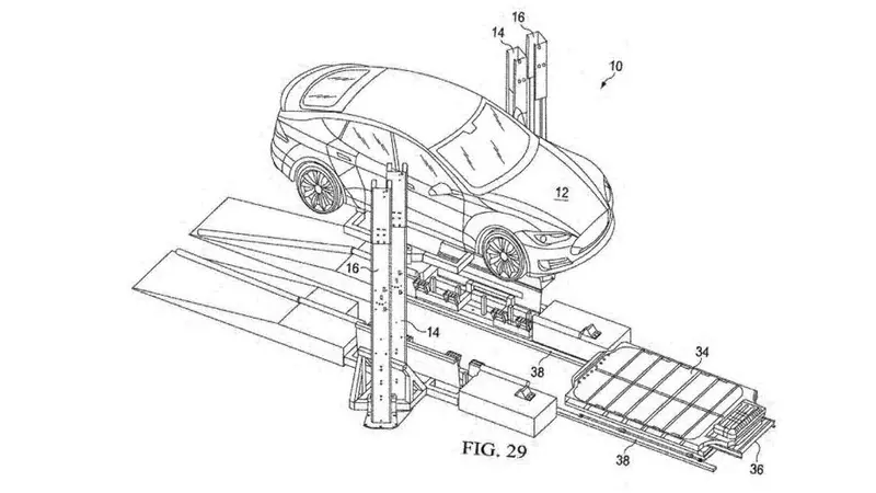 Tesla tukar baterai