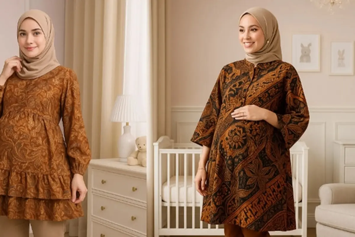 8 Pilihan Model Tunik Batik Ibu Hamil yang Stylish Tapi Tetap Nyaman