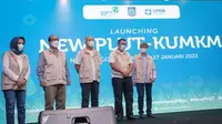 Menteri Koperasi dan UKM (MenKopUKM) Teten Masduki dalam peluncuran New PLUT di Lombok, Nusa Tenggara Barat, Kamis (27/1/2022). (Dok KemenkopUKM)