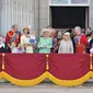 Para anggota keluarga Kerajaan Inggris menghadiri upacara peringatan ulang tahun Ratu Elizabeth II di Istana Kensington. (dok. Daniel LEAL-OLIVAS / AFP)
