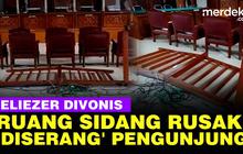 VIDEO: GANAS! Ruang Sidang Rusak Diserang Pengunjung Usai Eliezer Divonis