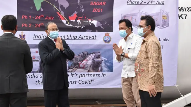 India Serahkan 10 Tangki Kriogenik ISO untuk Indonesia. (Dokumentasi Kedutaan India di Jakarta)