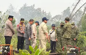 Prabowo Bakal Cek Penanganan Kebakaran Hutan Sumatra Hari Ini