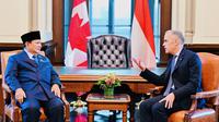 Presiden Prabowo Subianto mengadakan pertemuan tete-a-tete dengan Perdana Menteri atau PM Kanada Mark Carney. (Biro Pers)