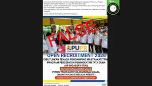 Cek Fakta: Tidak Benar Tautan Pendaftaran Lowongan P3-TGAI di Kementerian PUPR