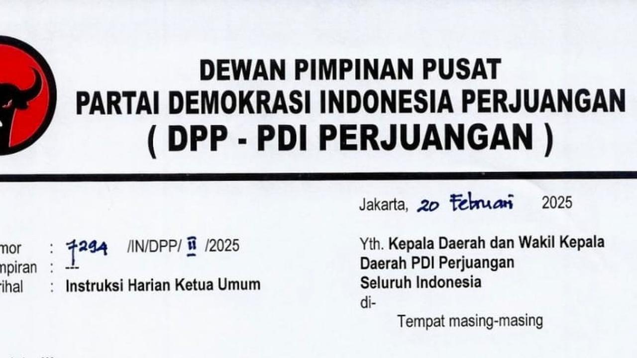 Beredar Surat Megawati Perintahkan Semua Kepala Daerah dari PDIP Tak Ikut Retret Prabowo