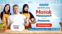 Episode terbaru Sekolah Masak Indonesia datang dengan sesi tahap pemantapan untuk kategori SMK. Saksikan selengkapnya di Vidio (Dok. Vidio)