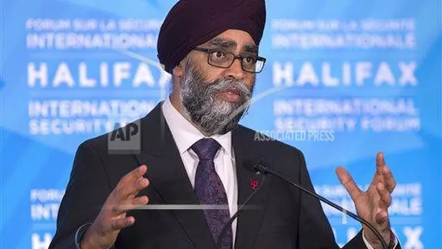 Harjit Sajjan, Menteri Pertahanan Kanada.