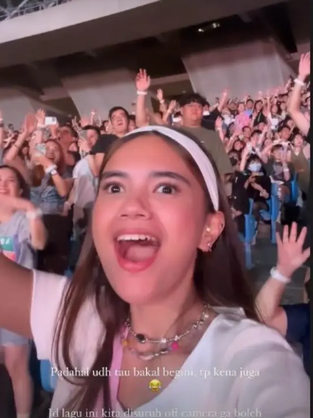 Potret Keseruan Audi Marissa dan Anthony Xie Nonton Konser Coldplay di Taiwan