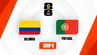 Ilustrasi Kolombia vs Portugal di Piala Dunia 2026. (Dok. Multimedia KLY)