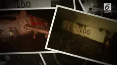 Pesawat Lion Air tergelincir di Bandara Djalaludin, Gorontalo. Peristiwa tersebut terjadi pada hari Minggu (29/4) pukul 18.40 Wita.