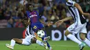 Striker - Ousmane Dembele (Prancis) pindah dari Borussia Dortmund ke Barcelona dengan harga 135,5 juta poundsterling. (AFP/Lluis Gene)