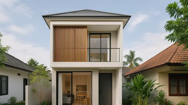 Model Rumah Minimalis Modern 2 Lantai yang Tren di Tahun 2025/Ilustrasi AI