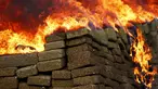 Tumpukan ganja saat dibakar di sebuah kamp 28 batalion infanteri Angkatan Darat Meksiko di Tijuana, Meksiko, (27/11). Sekitar 18 ton ganja dan satu ton methamphetamine dibakar usai disita dalam operasi tiap daerah yang berbeda. (REUTERS/Jorge Duenes)