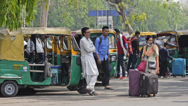 Pengemudi Taksi dan Bajaj di New Delhi, India