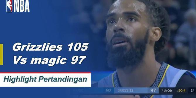 Cuplikan Pertandingan NBA : Grizzlies 105 vs Magic 97