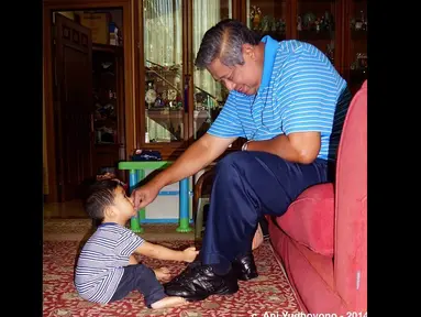 Menjadi Presiden tak menjadikan SBY jauh dari cucunya (22/06/2014)(Istimewa/Instagram@aniyudhoyono)