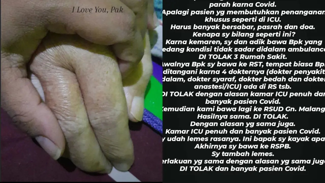 Kisah Perjuangan Wanita Asal Balikpapan Cari Rumah Sakit Untuk Ayahnya