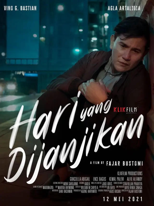 Poster Film Hari Yang Dijanjikan dibintangi Vino G. Bastian. (Foto: Instagram @vinogbastian__)