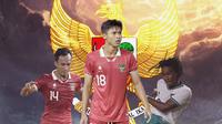 Timnas Indonesia - Robi Darwis, Alfriyanto Nico, Ronaldo Kwateh (Bola.com/Adreanus Titus)