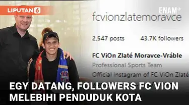 Kehadiran pemain Indonesia di klub luar negeri kerap berdampak pada melonjaknya jumlah pengikut media sosial mereka. Kali ini penyerang timnas Indonesia, Egy Maulana Vikri resmi bergabung ke FC ViOn Zlate Moravce. Dampaknya, pengikut Instagram FC ViO...