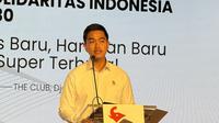 Ketua Umum Partai Solidaritas Indonesia (PSI) Kaesang Pangarep saat melantik pengurus DPP PSI periode 2025-2030 di Djakarta Theater, Jakarta Pusat, Jumat (26/9/2025) (Liputan6.com/Lizsa Egeham)