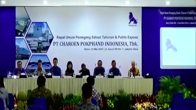 RUPST PT Charoen Pokphand Indonesia Tbk (CPIN), Senin (22/5/2023) (Foto: tangkapan layar/Pipit I.R)