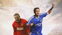 Ilustrasi - Wayne Rooney, Frank Lampard (Bola.com/Adreanus Titus)