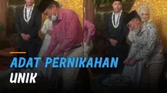 Ada yang unik di pernikahan sepasang pengantin ini.