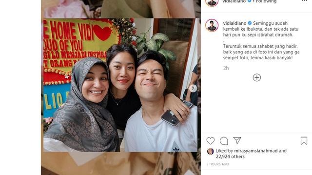 Vidi Aldiano (Foto: Instagram/@vidialdiano)