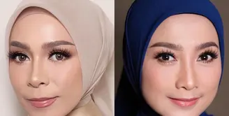 Dibantu oleh Makeup Artist @dhirmanputra, Melly Goeslaw tampak menawan dengan pulasan latte makeup look.  Complexion-nya dibuat satin finish. Kunci dari riasan ini adalah tampilan monokromatik dalam warna latte mulai dari riasan mata, pipi, sampai bibir. [@dhirmanputra].