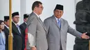 Di Istana Kepresidenan di Bogor, Jawa Barat, Presiden Indonesia Prabowo Subianto dan PM Jepang Shigeru Ishiba melakukan pertemuan bilateral. (Bay ISMOYO/AFP)