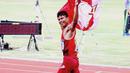 Dalam ajang tersebut, Sapto Yogo Purnomo meraih catatan waktu 11,31 detik. Atas prestasinya, atlet lari 100 Meter T37 Putra Indonesia tersebut berhasil meraih medali perunggu. (Instagram/saptoyogopurnomo).