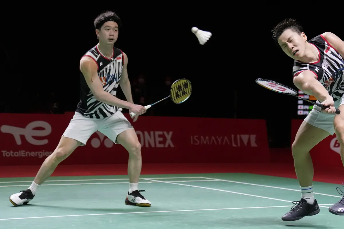 Foto: Minions Kalah dari Pasangan Jepang di Final BWF World Tour Finals 2021