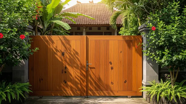 10 Model Gerbang Rumah dari Kayu Sederhana tapi Kuat, Natural dan Keamanan Terjaga