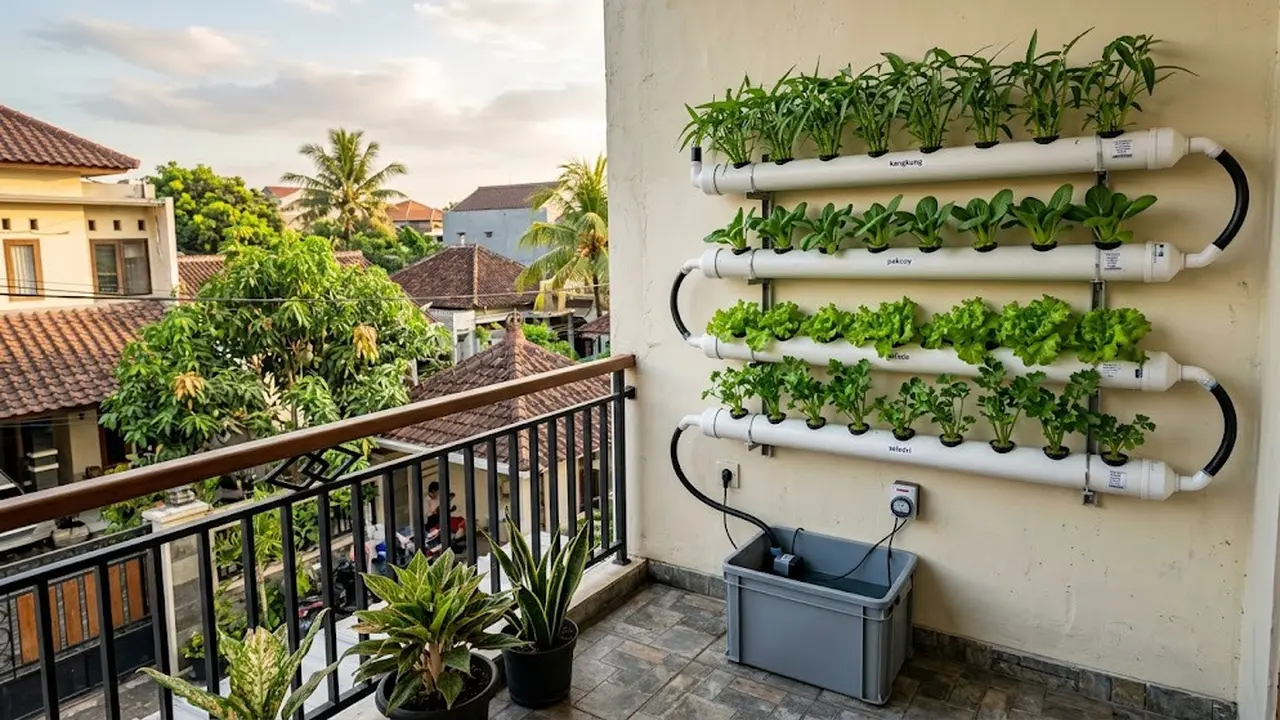 9 Model Hidroponik Bertingkat untuk Balkon Rumah, Hemat Tempat dan Mudah Dibuat