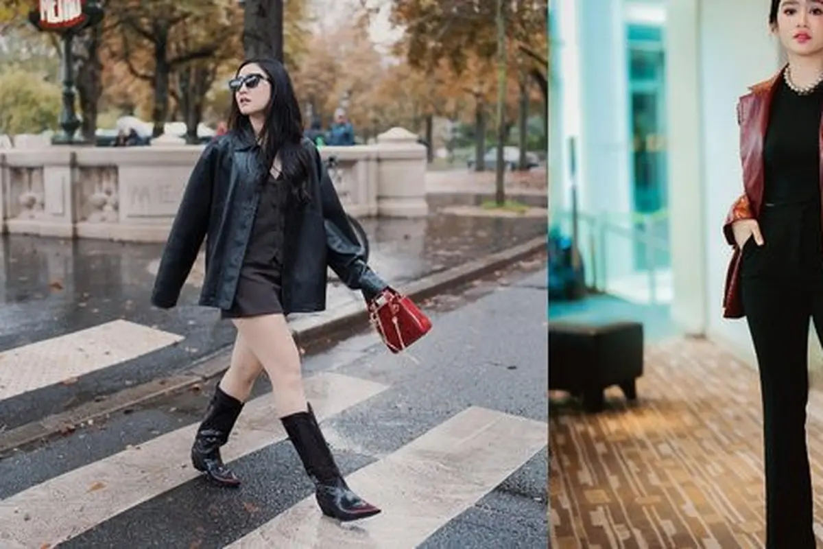 Potret Outfit Febby Rastanty Pakai Leather Jaket (credit: instagram/febbyrastanty)