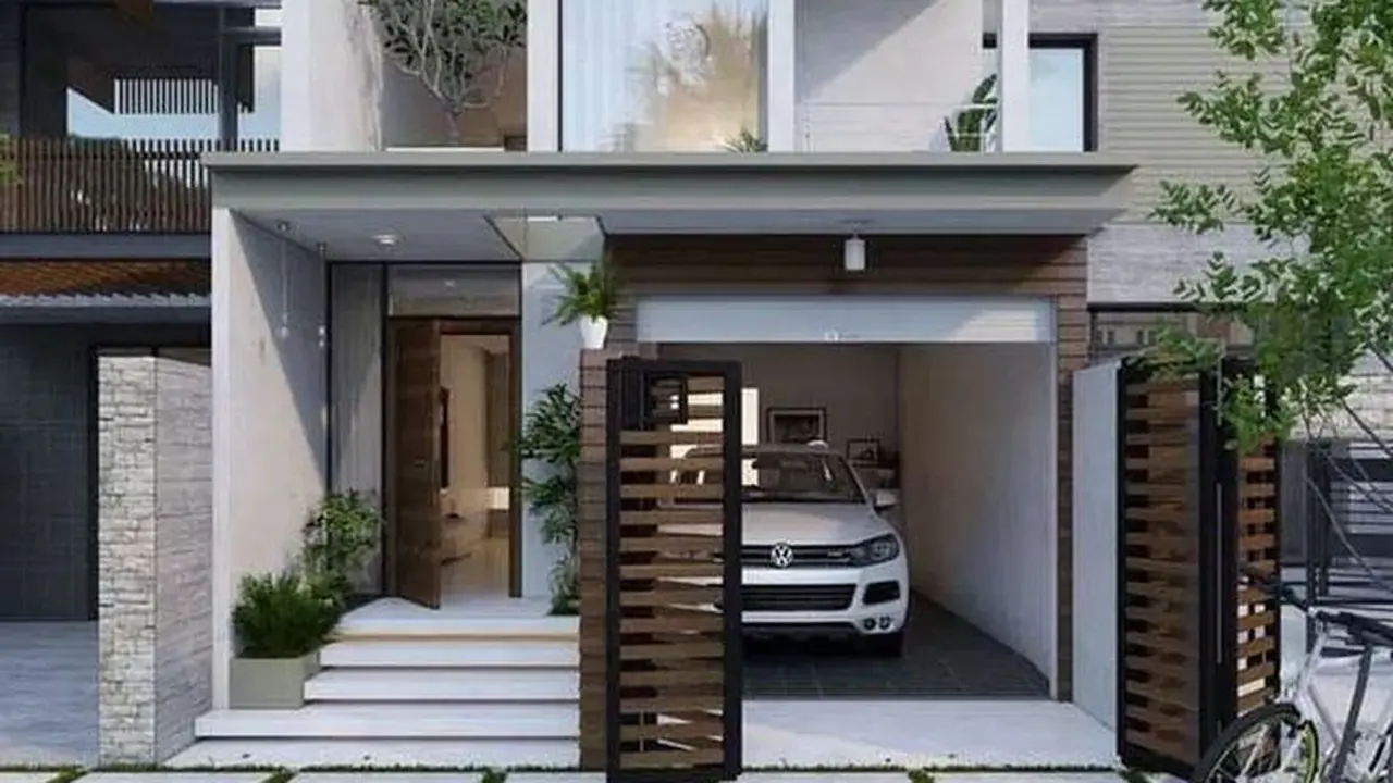 Rumah 4 Lantai Minimalis Bergarasi